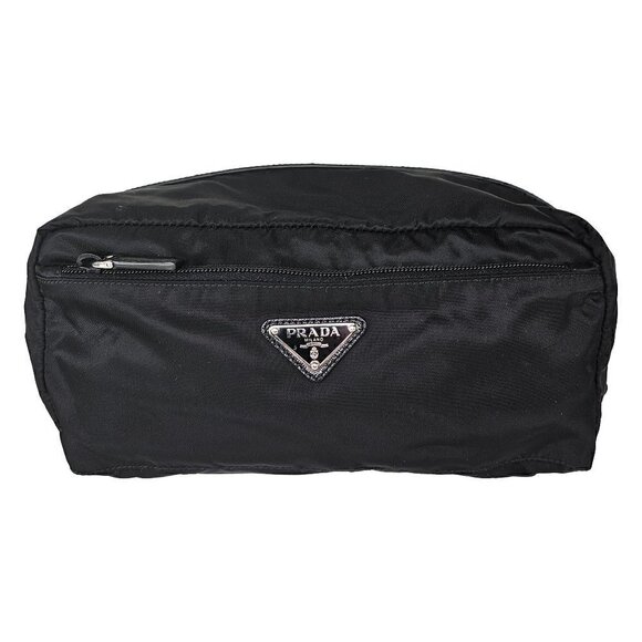 Prada Other - Prada Black Nylon Double Zip Large Toiletry Case Bag